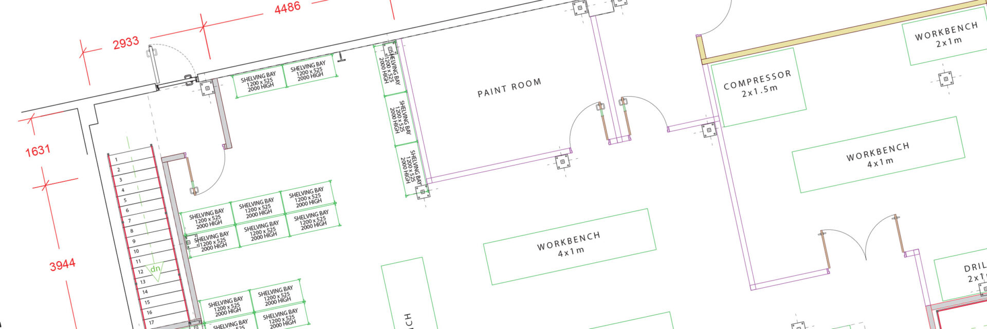 Office design drawing from aci