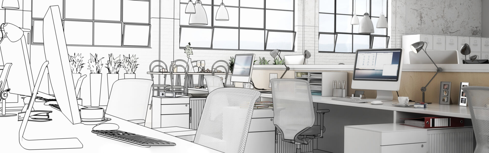 Office plans scaled from aci