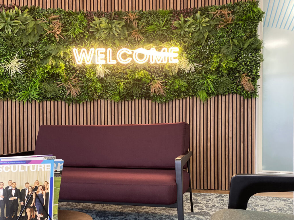 reception area fit out design