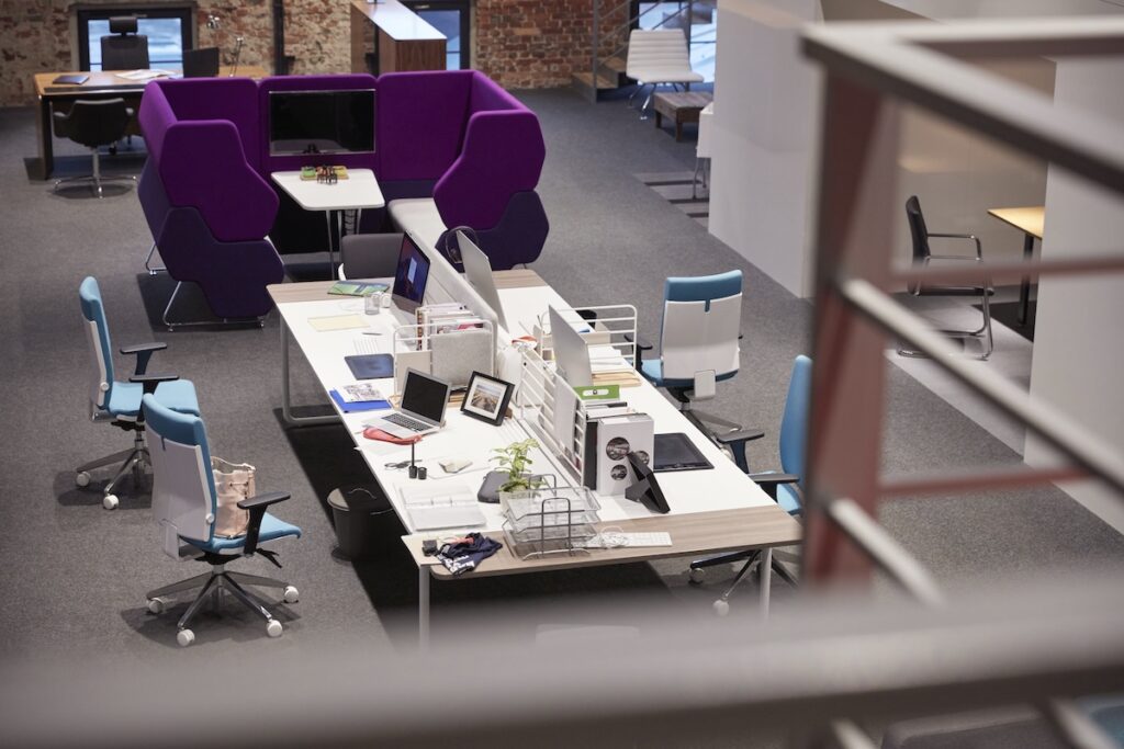 hybrid first office layouts