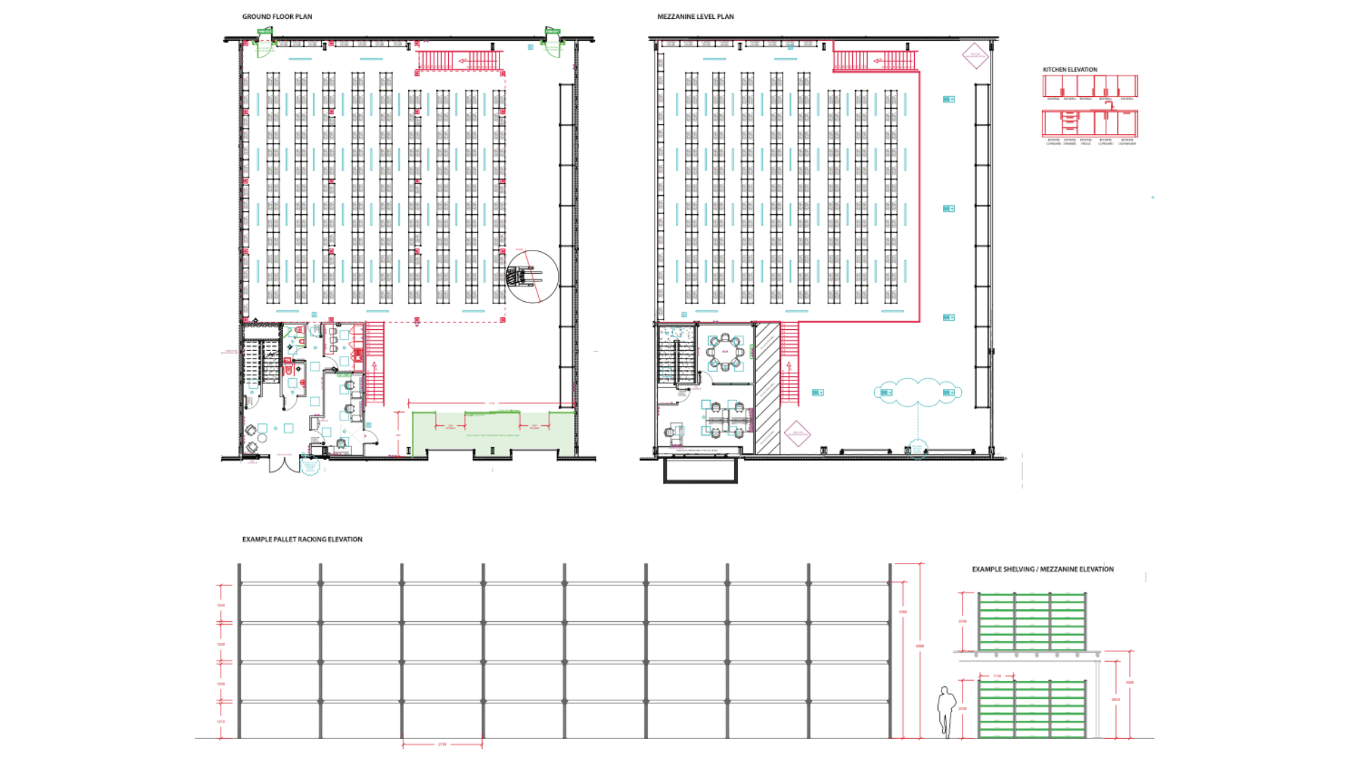 Cromwell Tools Mezzanine Floor Racking and Office Fit Out CAD Drawing from ACI